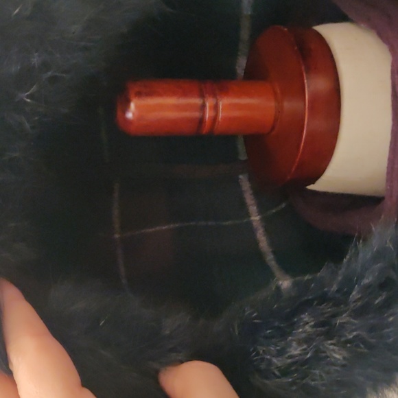 Hunt Kids new classic Purple wool blend rabbit fur detachable Hooded Coat sz 100 - Picture 8 of 16